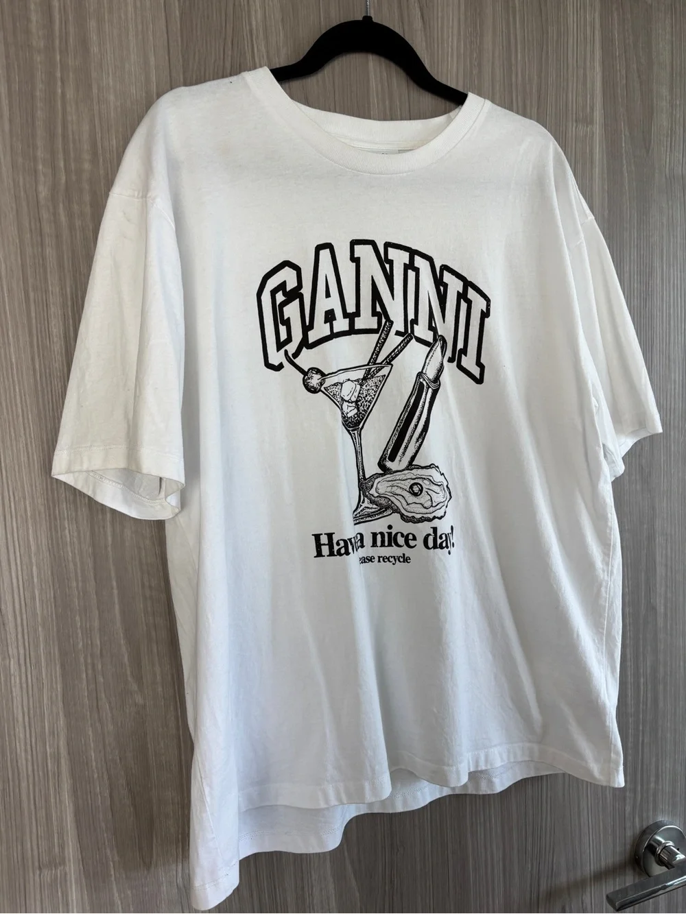 GANNI White Cocktail Tee - Picture 1 of 4